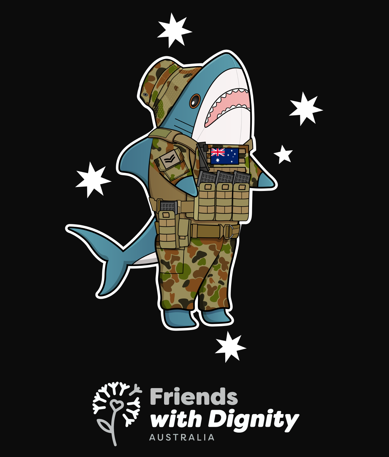 Old Mate Sharky (Clean) - Women's Relaxed T-Shirt