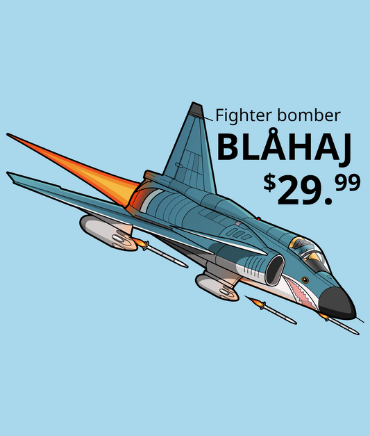 Blue Shark Viggen Jet Fighter (Unisex)