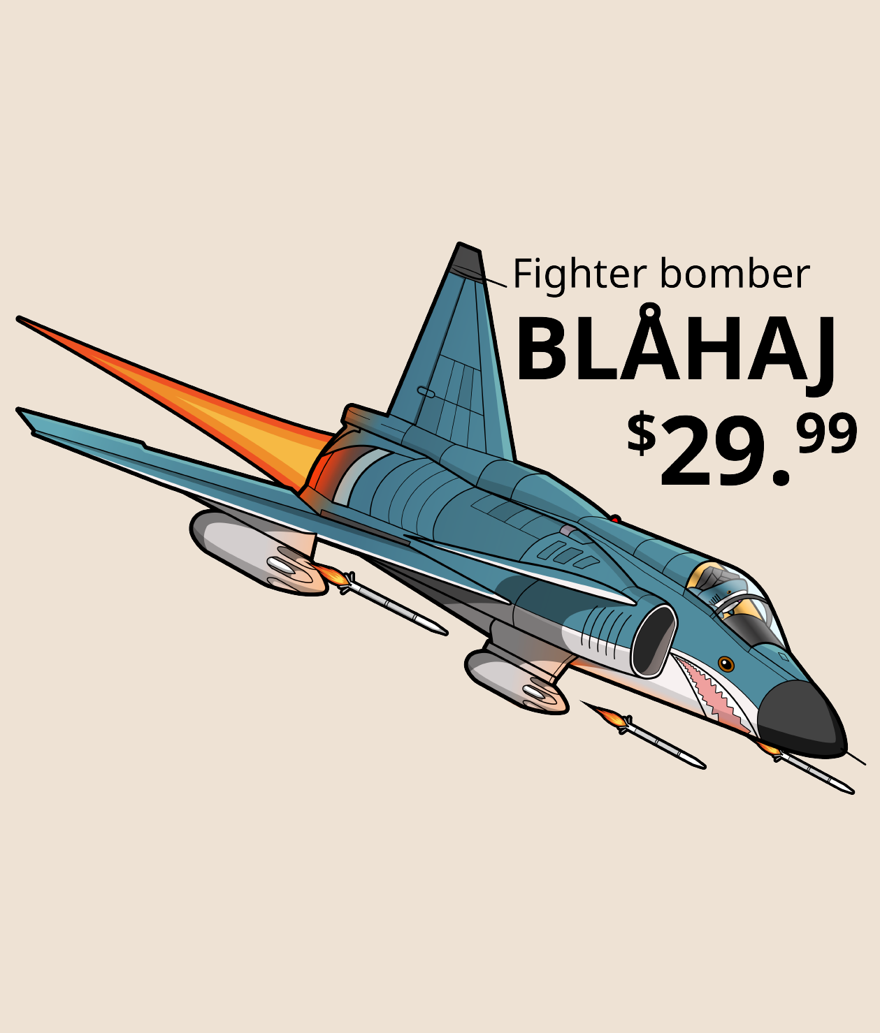 Blue Shark Viggen Jet Fighter (Women's)