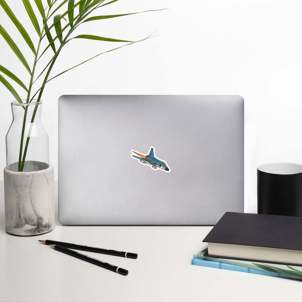 Blue Shark Viggen Jet Fighter Sticker