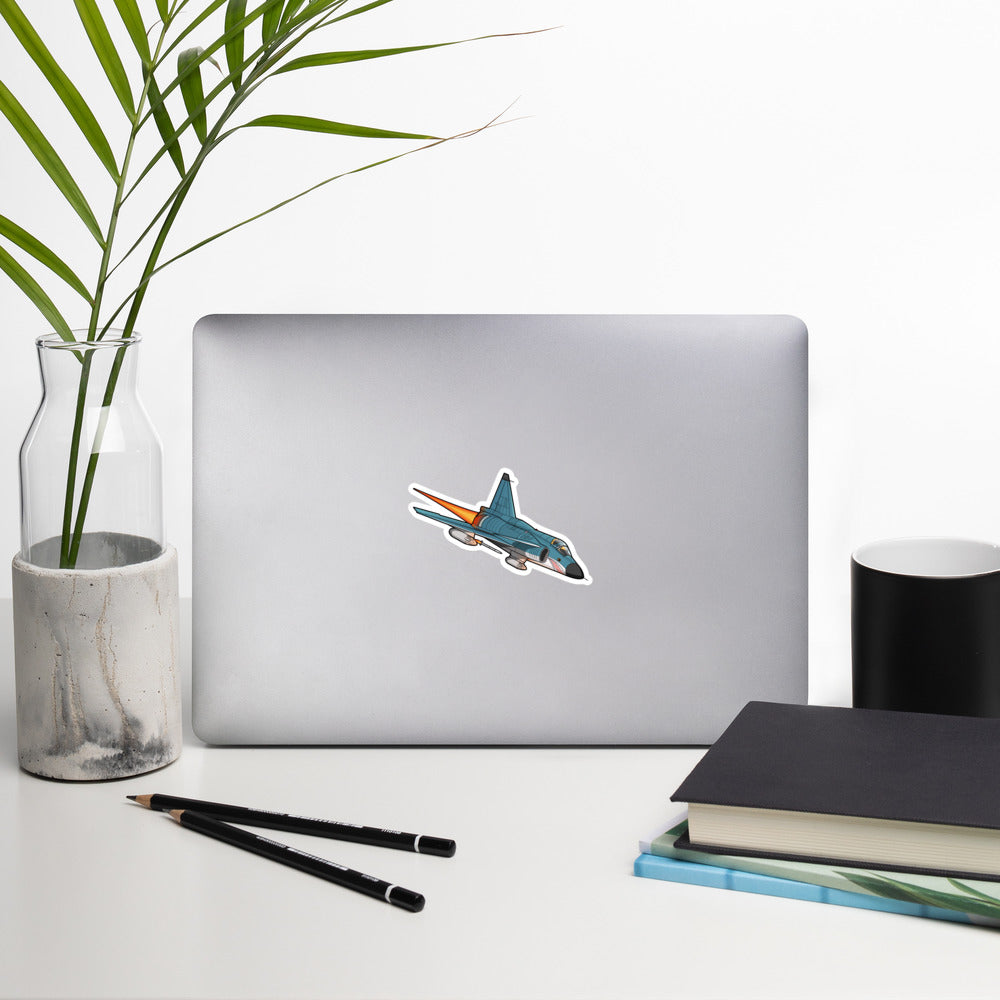 Blue Shark Viggen Jet Fighter Sticker