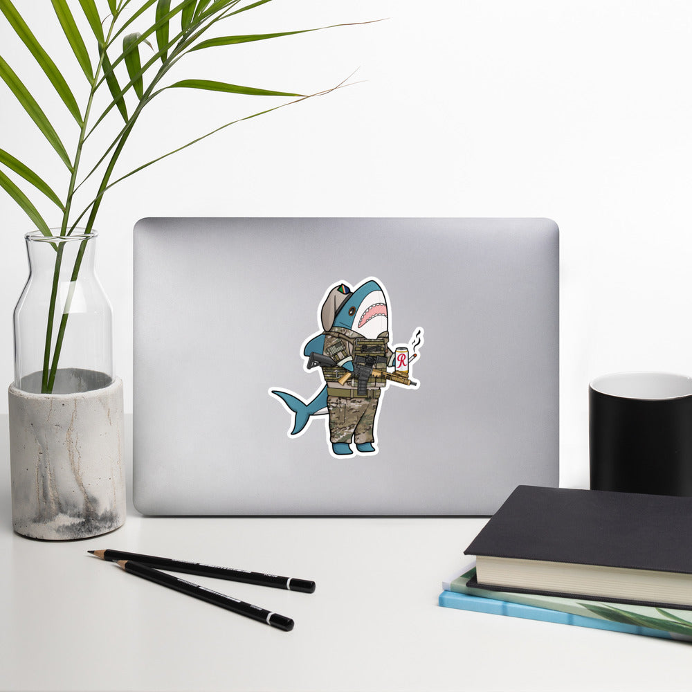 Sharky Ranger Sticker - U.S. Army Ranger Regiment Blahaj