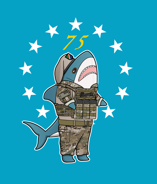 Sharky Ranger (Clean) - U.S. Army Ranger Regiment Blahaj
