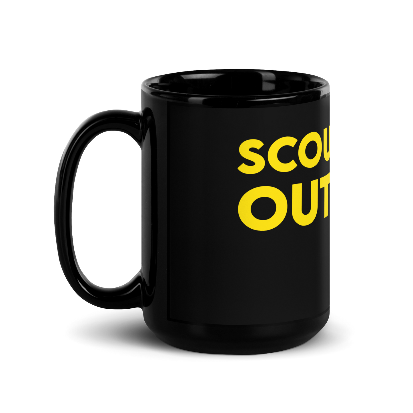 "Scouts Out!" Cavjak Mug (Black Glossy)