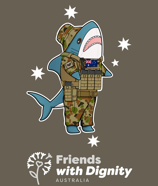 Old Mate Sharky (Clean) - Digger Blahaj (Australian Army)